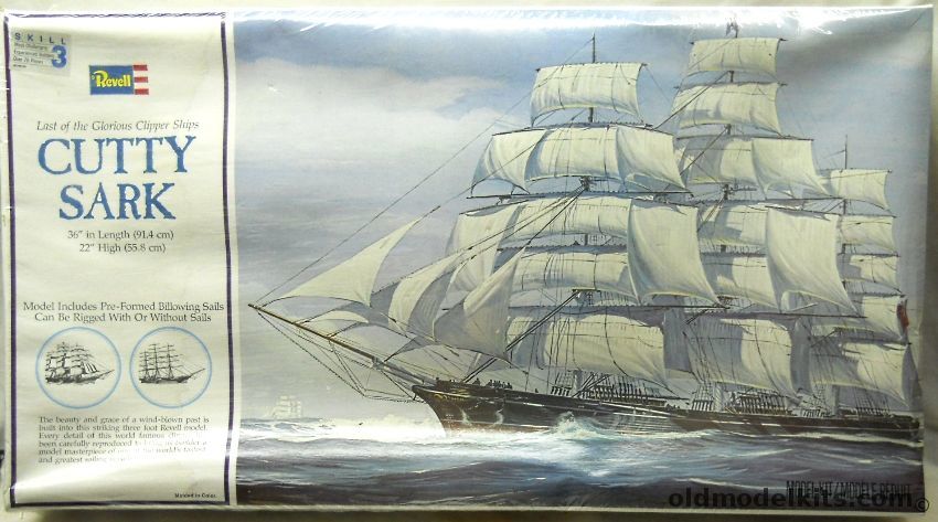 Revell 1/96 Cutty Sark Clipper Ship with Sails - 36 inches long, H399 plastic model kit